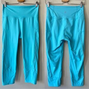 Zyia Active Bright Blue Cropped Leggings - Size: 6-8